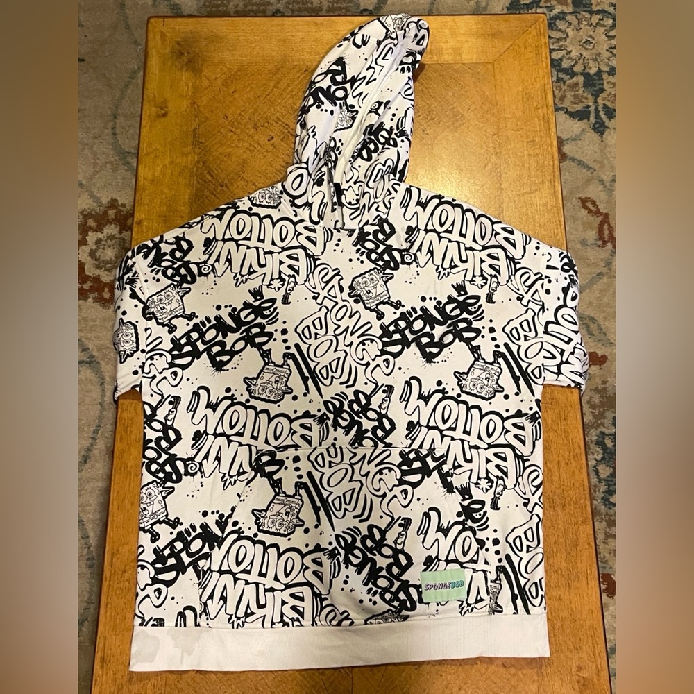 H&M Black and White Graphic Hoodie